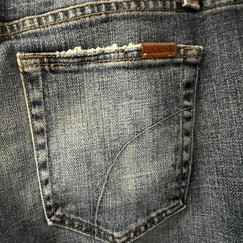 Joe's Jeans Distressed Boyfriend Jeans in Medium Blue Wash - Picture 5 of 6